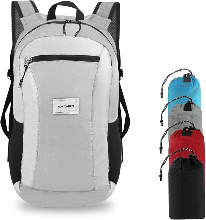 Hiking Daypack - Lightweight & Water-Resistant Portable Backpack by MONTCAMPER
