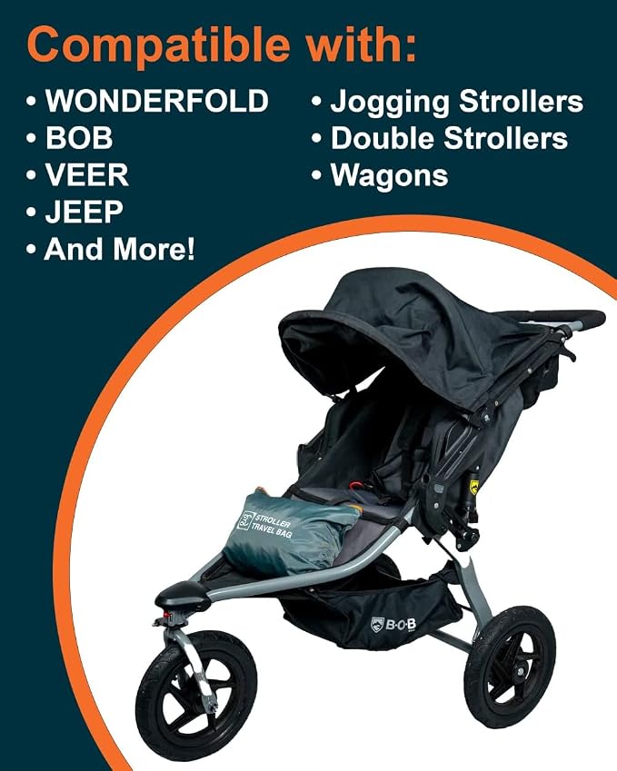 Extra Large, Heavy Duty Stroller and Car Seat Gate Check Bag, Compatible with: - Image 4