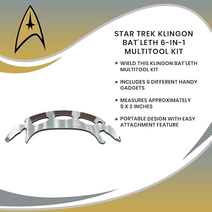 Star Trek Klingon Bat'leth 6-In-1 Multitool Kit | Includes Screwdriver - Image 8