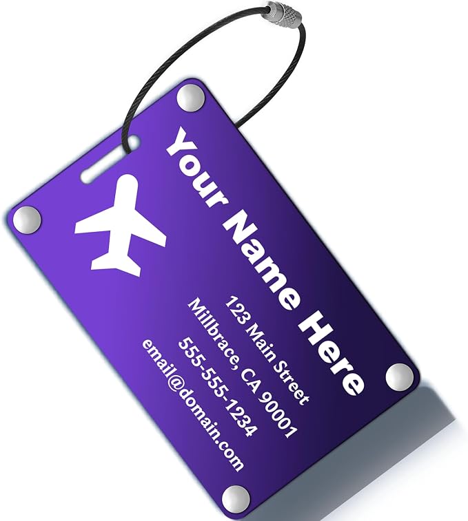 Personalized Luggage Tags: Custom Metal Luggage Tags by Kcule