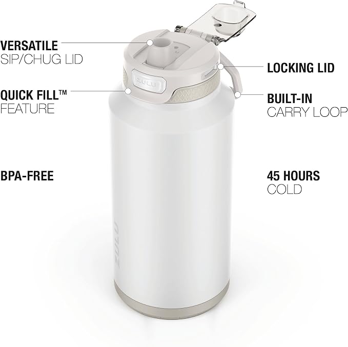 ZULU Powerfill Pro 64oz Half Gallon Stainless Steel Water Bottle - Image 3
