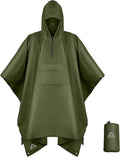Coralrain Hooded Rain Poncho Lightweight Waterproof Unisex Raincoat Jacket by Coralrain