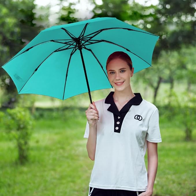 LANBRELLA Compact Reverse Folding Umbrella Auto Windproof Travel Umbrella - Image 2