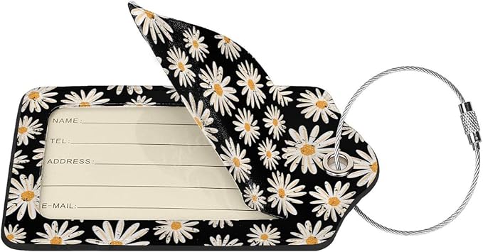Set of 2 Luggage Tag for Suitcases Tie dye PU Leather Luggage Tag - Image 2