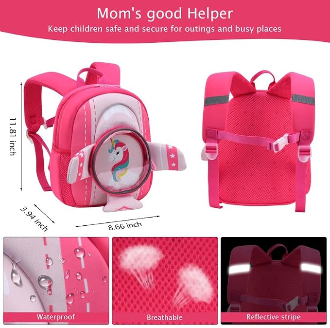 Padgene Toddler Backpacks Kids Preschool Backpack Waterproof Neoprene Animal - Image 5