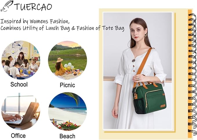 TuErCao Insulated Lunch Bag Adult Lunch Box - Image 8