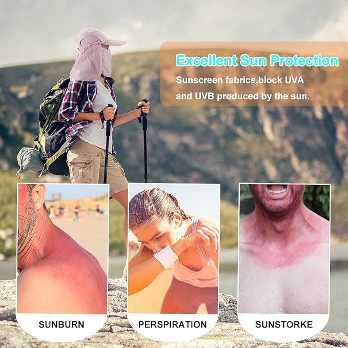 Foldable Sun Cap, Fishing Hats, UPF 50+ Protection Caps - Image 5