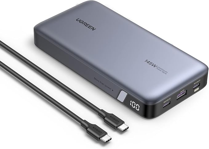 UGREEN Power Bank 25, 000mAh 145W Laptop Portable Charger, Nexode 3-Port USB C by UGREEN