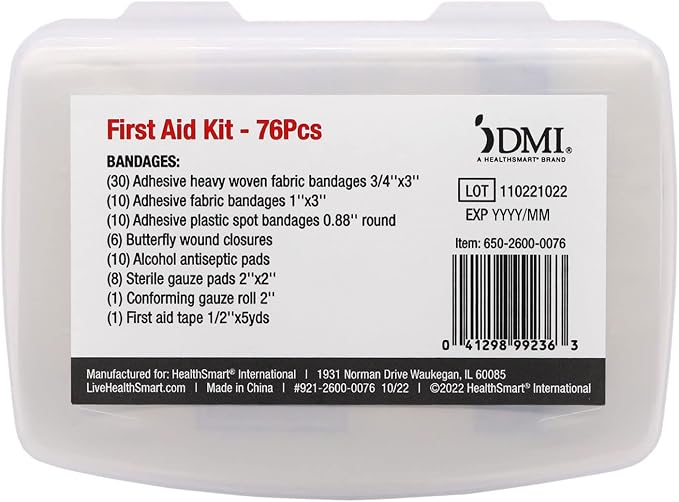 DMI 76-Piece First-Aid Kit, Portable All-Purpose Use - Image 2