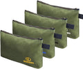 KERNOWO 4 Pack Upgrade Zipper Canvas Tool Pouch, 20 oz Heavy Duty Tool Bag by KERNOWO
