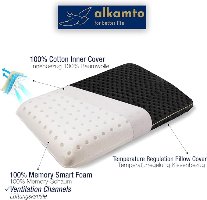 Travel & Camping Comfortable Memory Foam Pillow – Easy to Carry Portable Bag – - Image 4