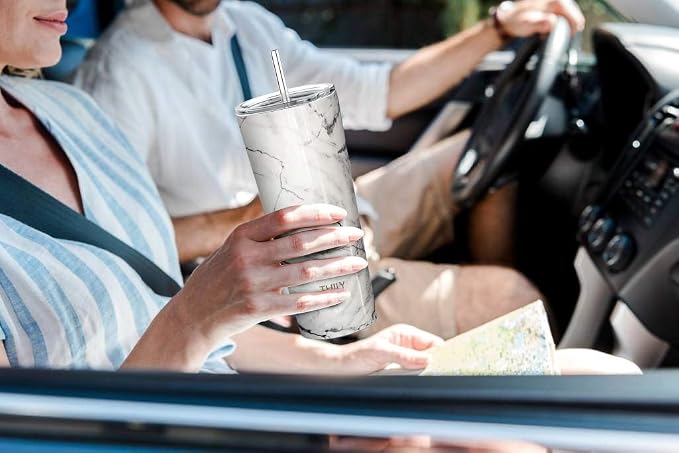 THILY Stainless Steel Vacuum Insulated Tumbler Travel Mug 26 oz Coffee Cup - Image 7