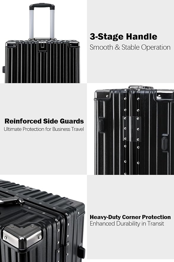 HotWay 20 Inch Aluminum Frame Carry On Luggage - Image 5