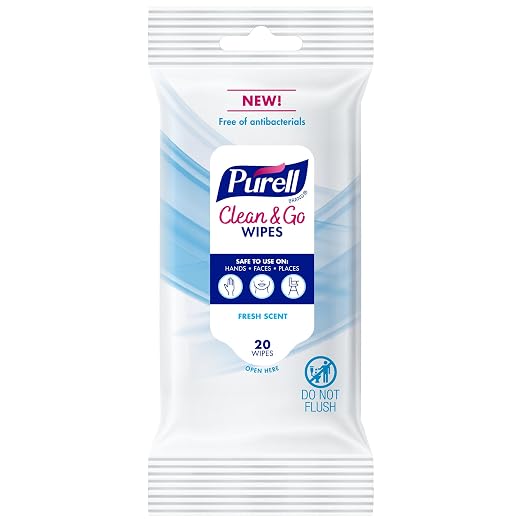 PURELL® Clean & Go Cleaning Wipes, Skin and Surface, Fresh Scent, 9269-12-CMR - Image 2