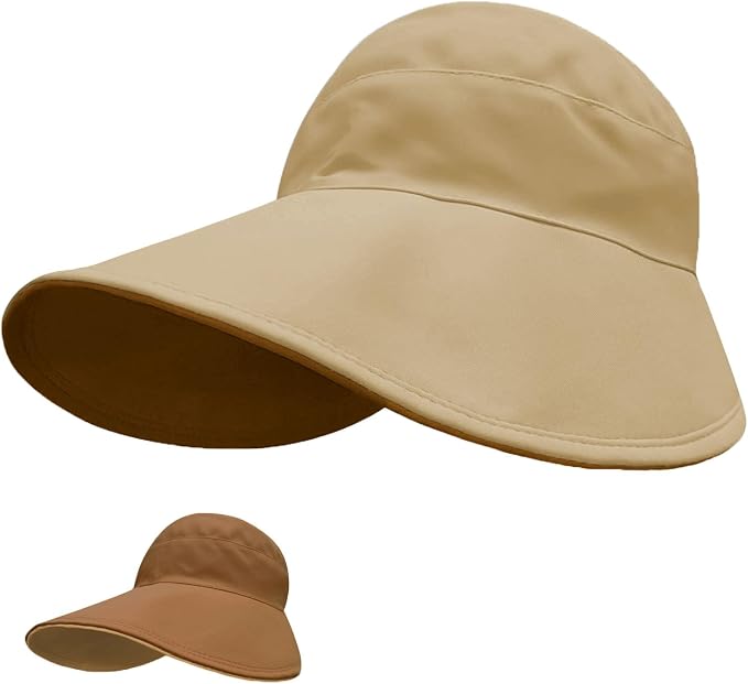 Sun Hats for Womens Wide Brim UV Protection Fishing Hats Packable Reversible by huablo