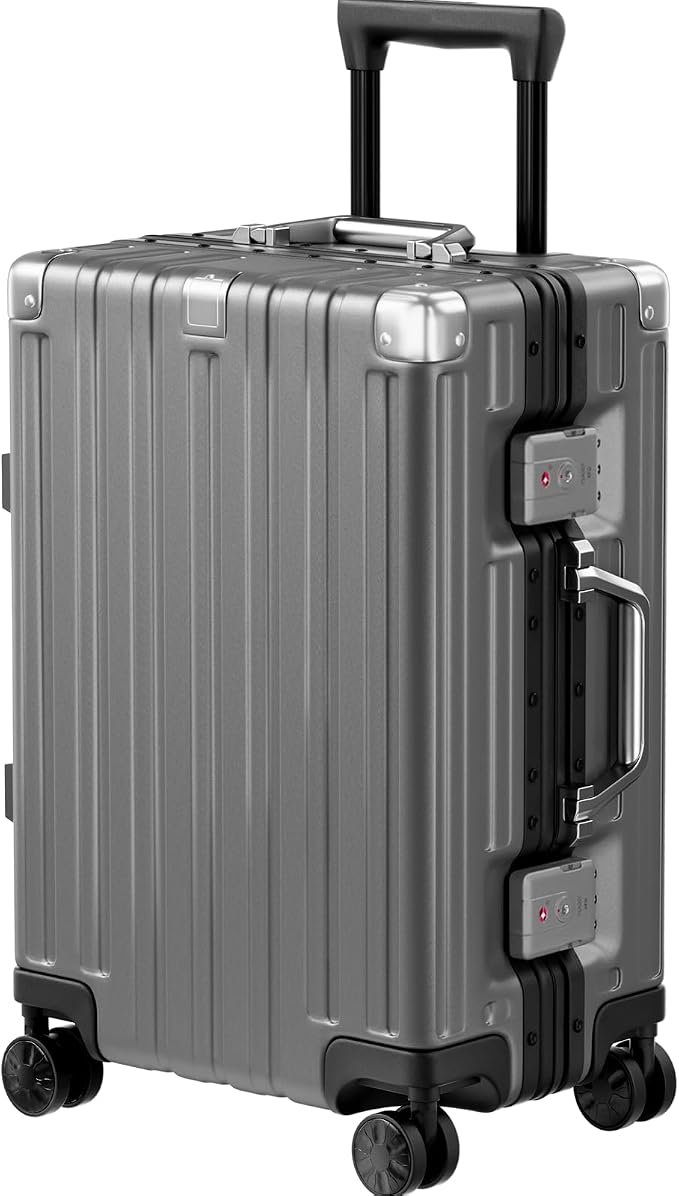 Krute Carry On Luggage 20 inch Aluminum Frame Suitcase by Krute