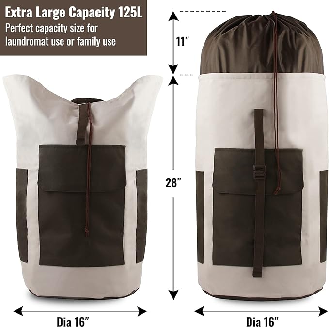 Laundry Bag Backpack, 125L Extra Large Travel Laundry Bags - Image 2