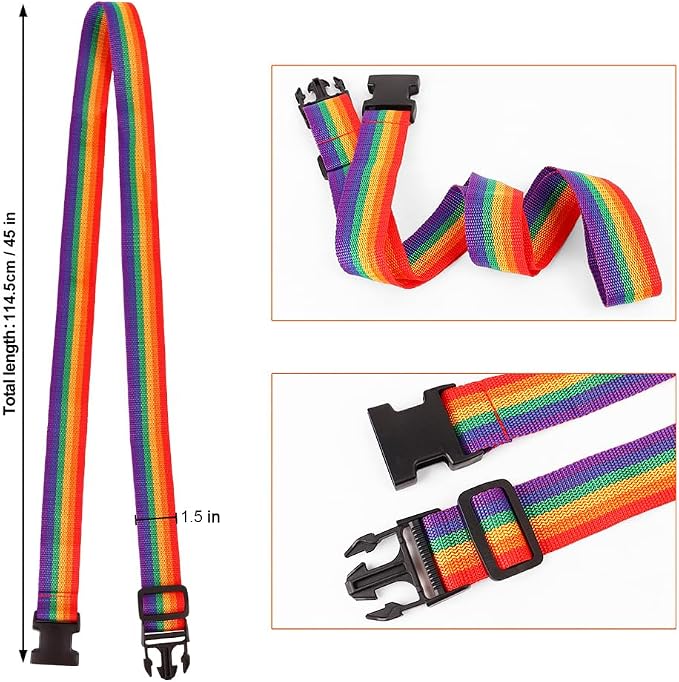 4Pack Add Bag Luggage Straps to Connect Two Suitcases, Adjustable Luggage Belt - Image 3
