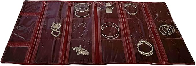 Travel Jewelry Roll Bag Portable Organizer Pouch by SCIKHEFT