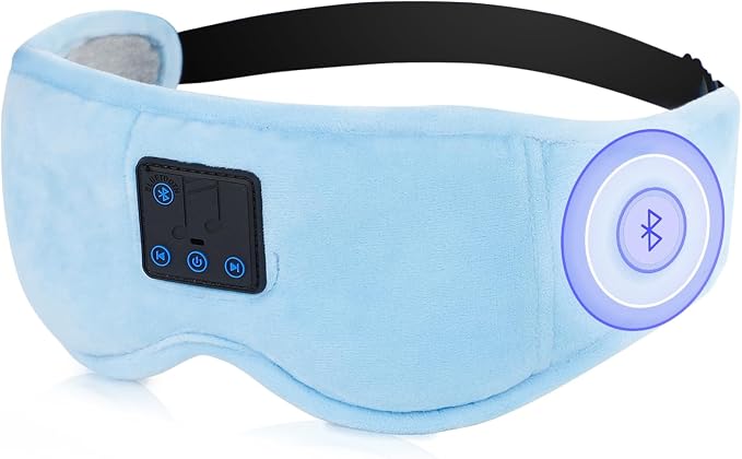 Sleep Mask with Bluetooth Headphones 3D Contour Sleeping Headphones 5.4 by GNEGNI