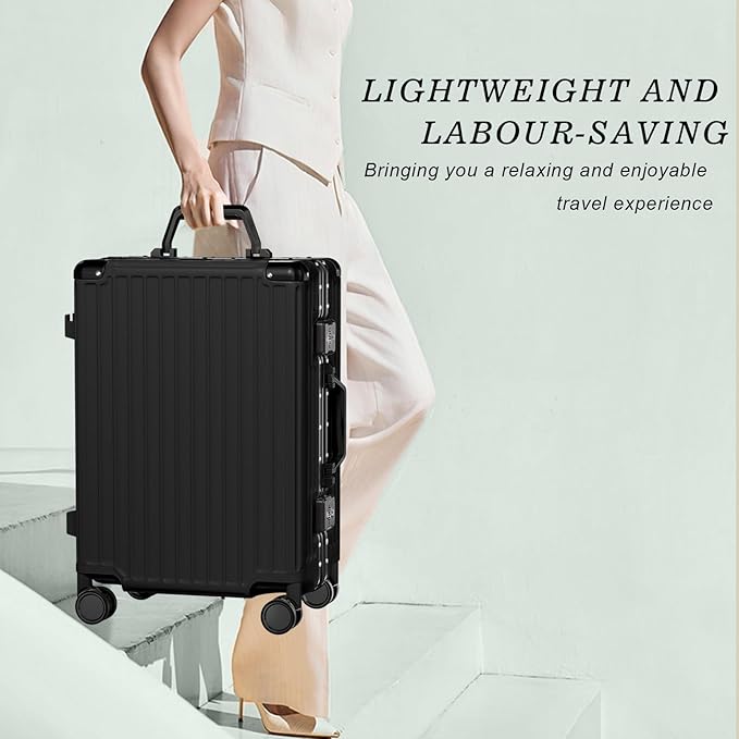 AnyZip Carry On Luggage PC+ABS Aluminum Frame Zipperless Luggage Hard Shell - Image 4