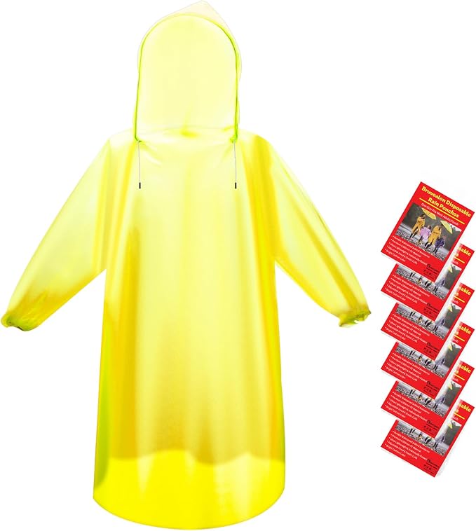 Bruvoalon 6 & 20 Pack Disposable Rain Ponchos - Image 8
