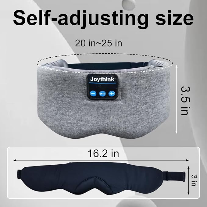 Joythink Sleep Mask Headphones Silk Wireless Bluetooth Headband Eye Mask - Image 6