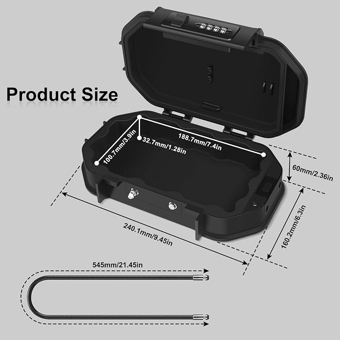 Portable Safe Box, Travel Safe Lock Box - Image 2