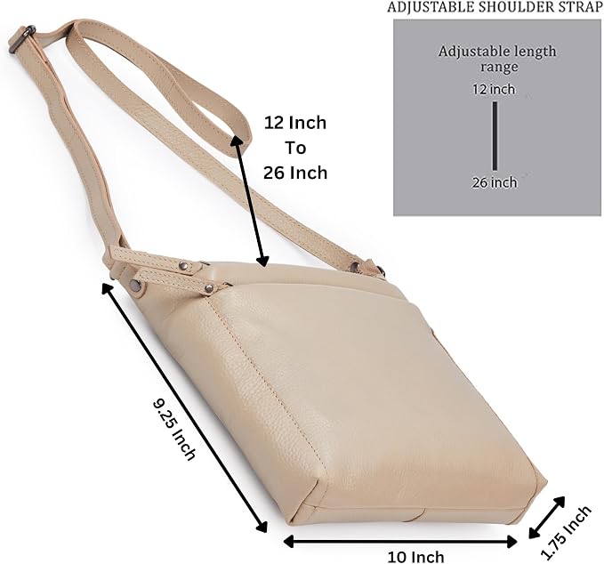 Small Soft Genuine Leather Crossbody Purse Women’s Sling Crossover Shoulder - Image 2