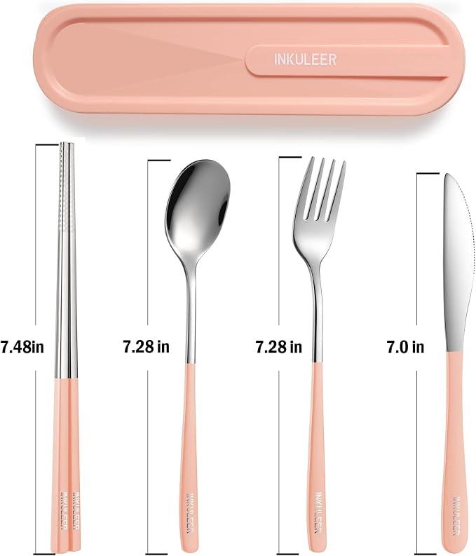 Travel cutlery set, 18/8 stainless steel cutlery, Reusable utensils set - Image 6