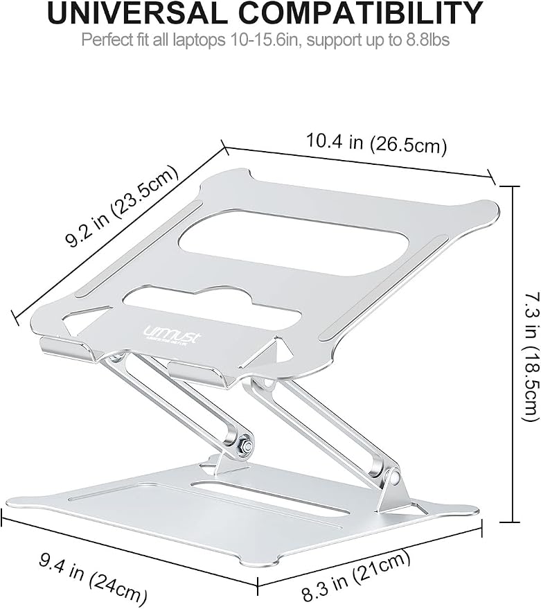 Urmust Laptop Notebook Stand Holder Adjustable Ultrabook Stand Riser Portable - Image 4