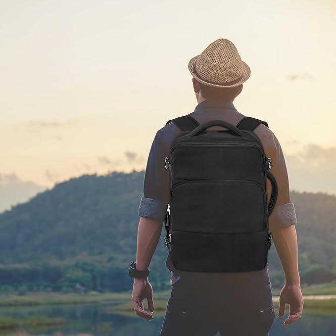 Travel Backpack for Women Men, Travel Laptop Backpack w/USB Charging Port - Image 8