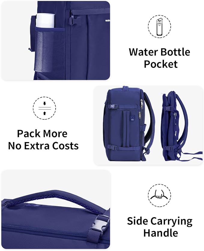 ECOHUB Travel Backpack for Men Women, Carry on Backpack - Image 6