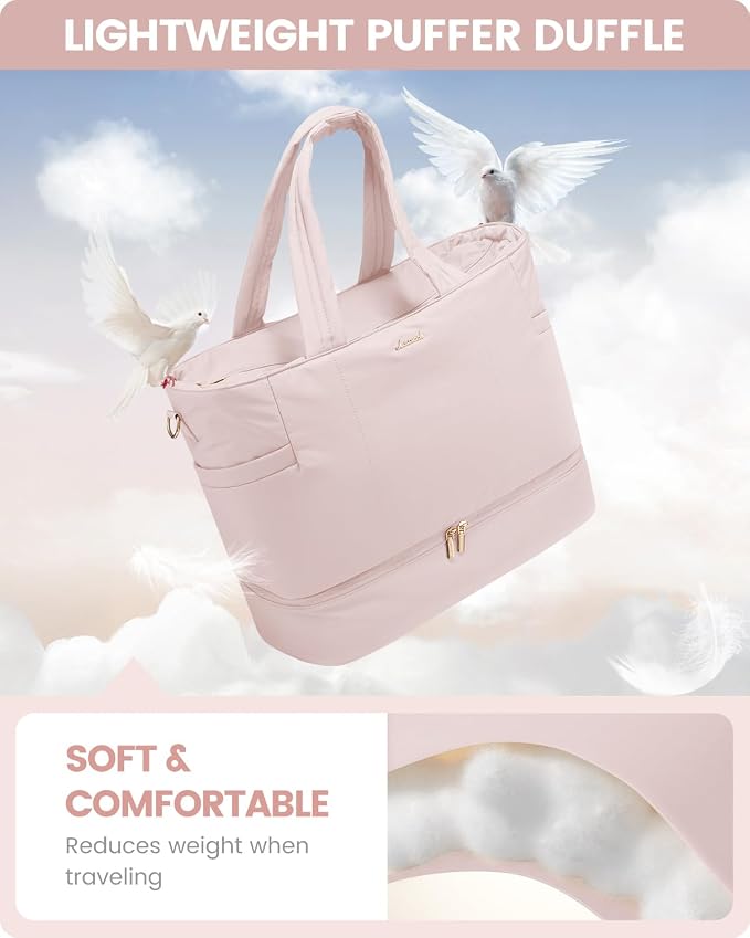 LOVEVOOK Travel Duffle Bag, Puffer Weekender Bags - Image 3