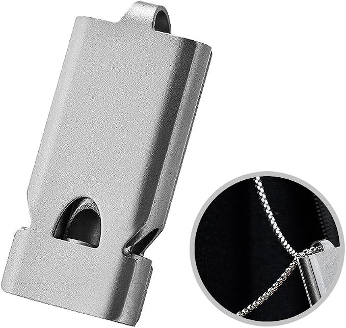 Whistle Emergency Whistles Keychain Rape Whistle Stainless Steel High Decibel by binboll