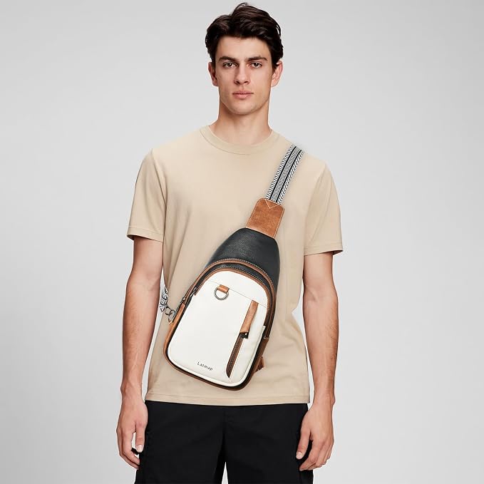 7L Sling Bag for Women Men Leather Small Sling Backpack Daypack Anti Theft - Image 2