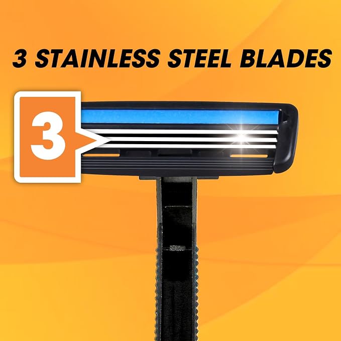 CXYARY 50 Pcs 3 Blade Disposable Razors - Image 3