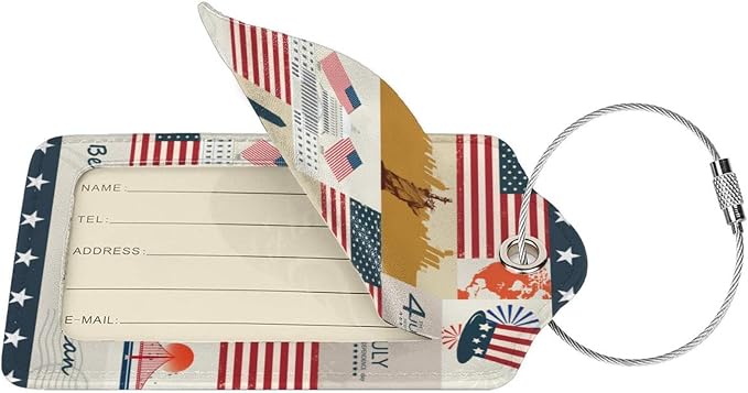 2 Pack Luggage Tag for Suitcase, Cute Unique Leather Suitcase Tags Identifiers - Image 4