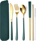 AARAINBOW 6 Pieces 18/8 Stainless Steel Flatware Set Portable Reusable Cutlery by AARAINBOW