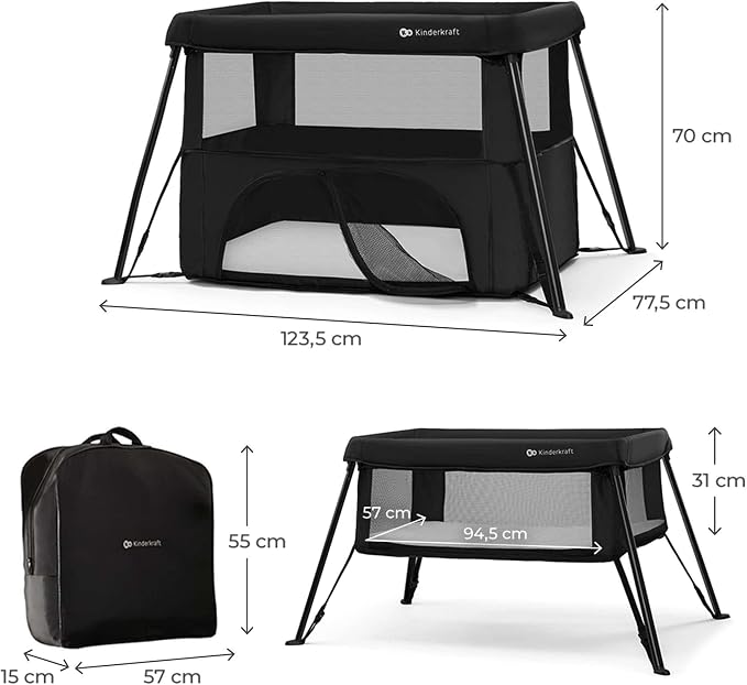Kinderkraft CAMI 3-in-1 Baby Bed, Travel Bed - Image 8