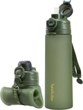 TakeToday Collapsible Water Bottles 20oz, Leak Proof, Foldable Silicone Travel by TAKETODAY