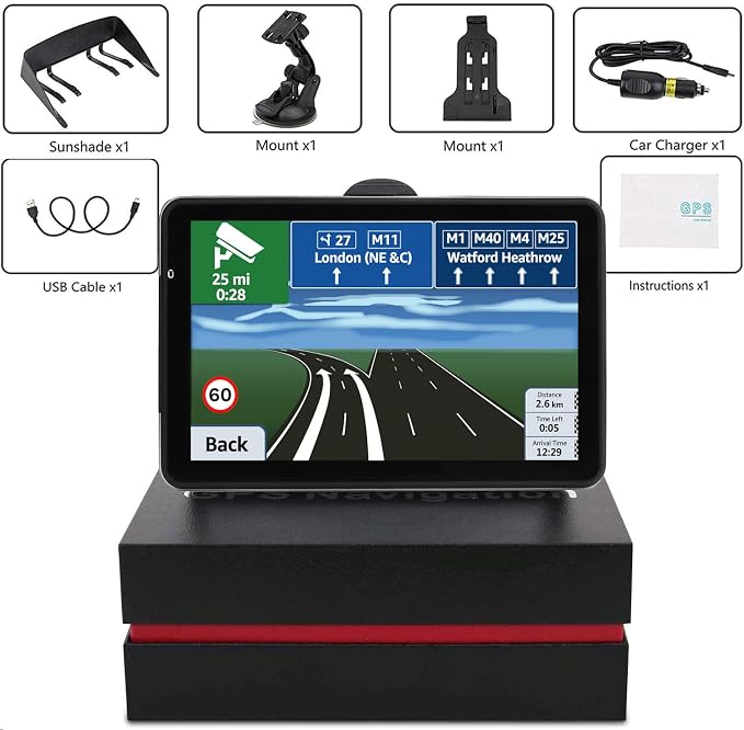 Car GPS Navigation, Latest 2025 Map 7 inch Touch Screen Car GPS, Voice Turn - Image 7