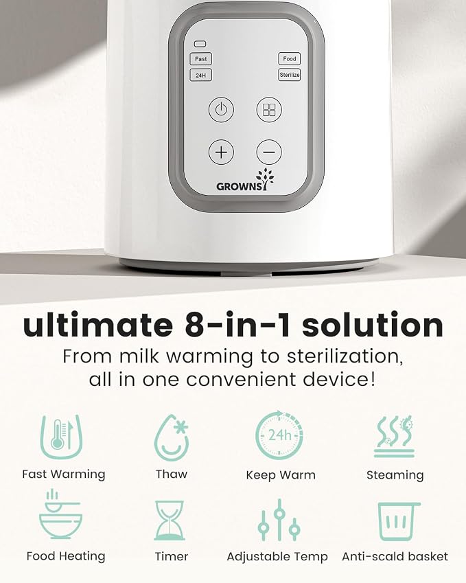 Bottle Warmer, GROWNSY 8-in-1 Fast Baby Milk Warmer - Image 3