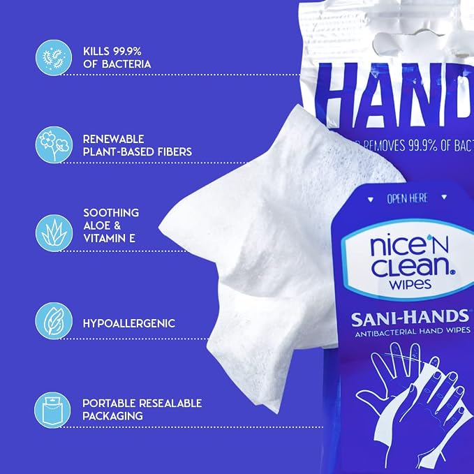 Nice 'N CLEAN Sensitive Skin Wet Hand Wipes 90ct | Infused - Image 4