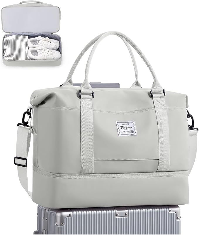 Travel Duffel Bag, Sports Tote Gym Bag, Shoulder Weekender Overnight Bag by WONHOX