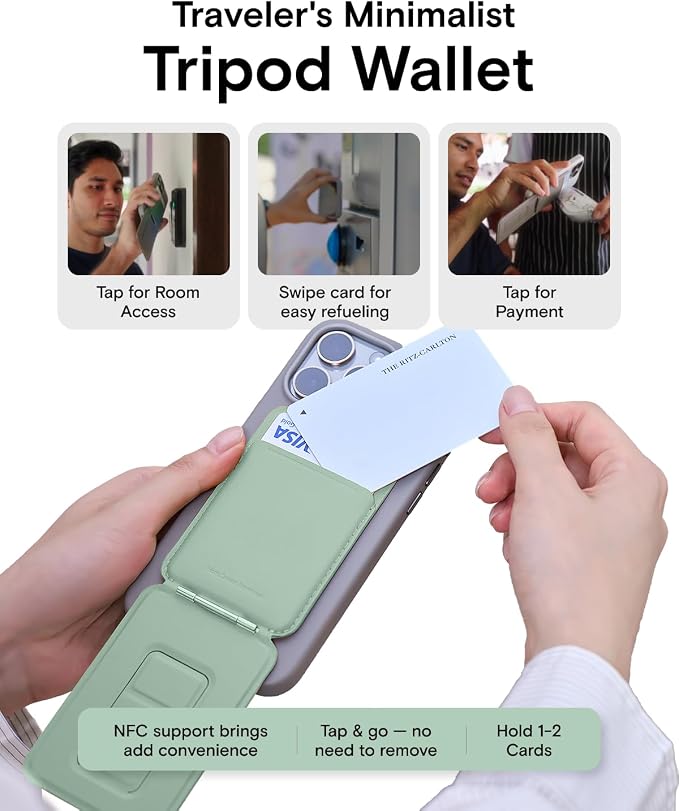 MOFT Phone Tripod Wallet for iPhone, Mulit-Angles, Lightweight Phone Stand - Image 4