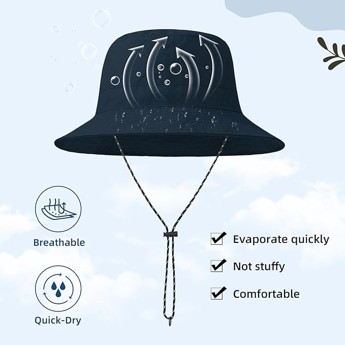 Durio Waterproof Bucket Hats for Woman UPF 50+ Sun Hat UV Protection Packable - Image 5