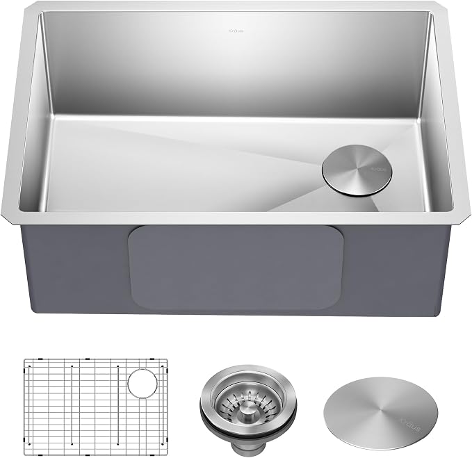 Kraus KHU110-27 Standart PRO 27-inch 16 Gauge Undermount Single Bowl Set - Image 4