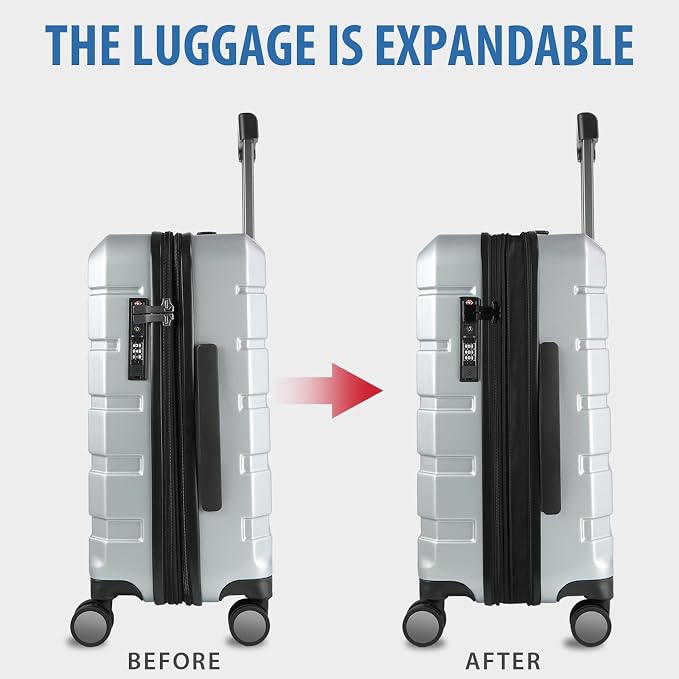KROSER Hardside Expandable Carry On Luggage - Image 5