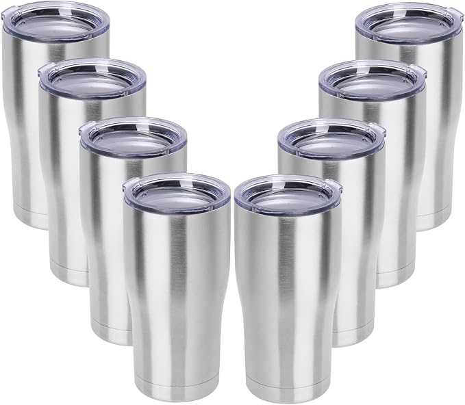 DOMICARE 20oz Tumbler with Lid Stainless Steel Tumblers Bulk, Double Wall by VisittheDOMICARE